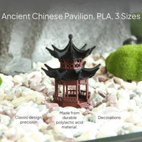 Chinese Pavilion Model for Fishbowl and Miniature Decor