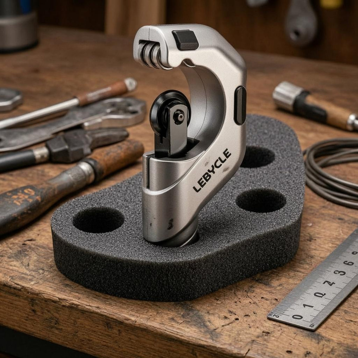 8-Bearing Cycle Tube Cutter C-Shaped Bike Pipe Cutter Adjustable Cycle Cutting Tool Compact