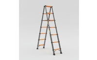 Adjustable Step Ladder with Telescoping Structure Compact Telescoping Ladder Portable Stable for Contractors