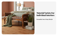 Carved Legs Tufted Bed-End Stool timeless Design Tufted Bed-End Bench Upholstered pad Indoor Furniture Comfortable Seating for Interior Designers, Homeowners, Adults, Bedroom, Entryway, Hallway, Living Room