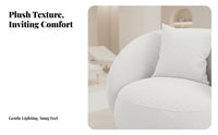 Curved Sectional Sofa Wabi-Sabi Inspired Curved sectional Sofa Creamy cream Deep Seat for Business Owners, spa lounge, Apartment