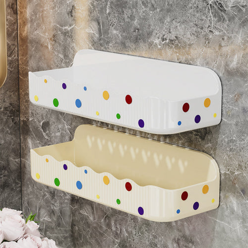 Adhesive Wall Caddy Space Saving Multi-Compartment Toiletries Shelf Waterproof