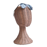 New Creative Rattan Hat Display Stand Mannequin Head for Hats, Glasses, Scarves