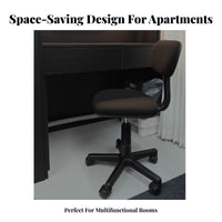 Armless Low-Back Task Chair Ergonomic Desk Seat Easy Assembly for Teenagers