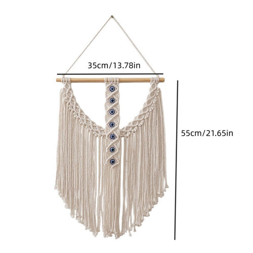 eye Wall Hanging Bohemian Handwoven Macrame Tassel Wall Hanging eye Tapestry for Bedroom