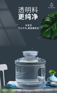 20L Transparent PC Square Water Storage Bucket with Handle for Tea and Home Use