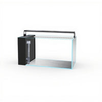 Desktop Glass Aquarium with Side Filter and LED Lighting