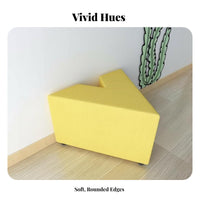 V-Shaped Ottoman Soft Padded childs' Furniture Easy to Clean Bright Hues for Young Children, Parents, Kindergarten, Playroom