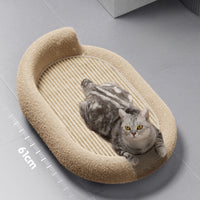 Soft-Textured Cat Scratcher Lounge Oval Cat Scratcher Bed Soft Pet Furniture Cozy for Indoor