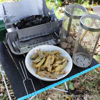 户外不锈钢电动旋转烧烤笼BBQ烧烤圆筒烧烤多功能网滚筒碳烧烤炉