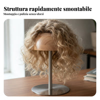 Hat Display Stand Round Base Wooden Hat Stand Vertical Post