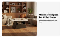 2 Pieces Nesting Coffee Table Set Minimalist Modern Minimalist Look Featured Furniture Easy to Clean Heat Resistant
