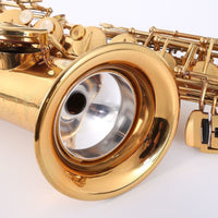 Sound-Reducing Alto Saxophone Practice Mute Brushed Silver Alto Saxophone Mute Compact Instrument Accessory Easy to Use for Students