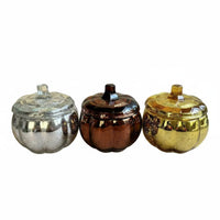 With Lid Decorative Pumpkin Candle Holder Vintage Design Pumpkin Shaped Glass Jar Festive Design for DIY Crafters, Table Centerpiece