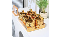 6 Pieces Airtight Canister Set Lightweight Plastic Tea Storage Jar Set