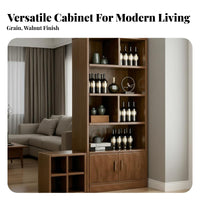 Wooden Beverage Cabinet Minimalist Living Room Design Room Display Shelf Large Capacity Entryway Partition Cabinet for Homeowners, Adults, Study