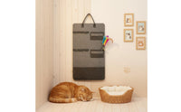 Cat Toy Storage Bag Large Capacity Wall Hanging Cat Toy Holder Portable Textile Pet Supply Organizer for Behind the Door, Closet