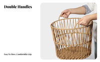Woven container with Lid French & design Laundry Hamper Large Capacity for Living Room