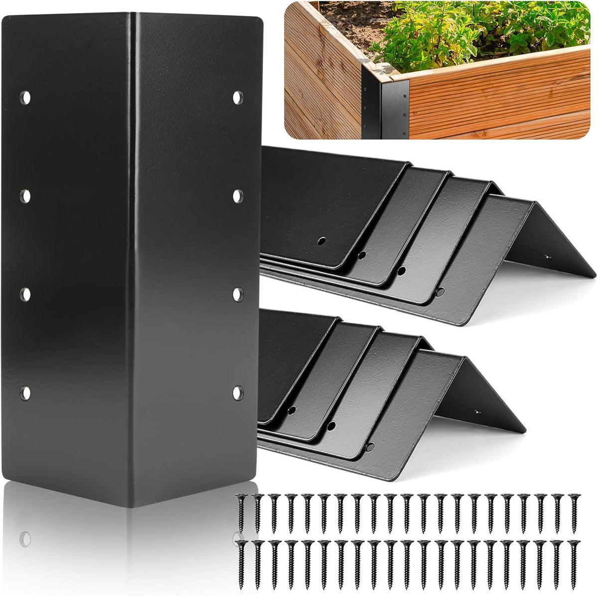 Garden Corner Bracket Bed Headboard Bracket Rustproof Metal Connector for Furniture Garden Vegetable Garden Potted Plants