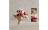 Soft Toy Decoration Ornament Curly-Textured Bear Ornament with Festive for Collectors, Ballet Lovers, Christmas Tree, Backpacks, Nursery