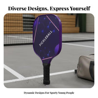 Long-Lasting Border Guard Fiberglass Pickleball Racket Comfortable Grip Fiberglass Pickleball Rackets Enlarged Sweet Area for Men, Indoor