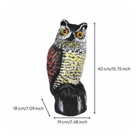Solar Owl Decoy Bird Solar Owl Statue Sound Making for Water Pond