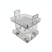 2-Tier Rolling Trolley Easy to Assemble 2-Tier Rolling Organizer for Dining Area