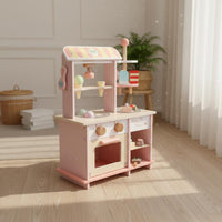 Ice Cream Shop Toy Fine Motor Skills Toy Ice Cream Counter Pretend Play Dessert Stand Playset for Girls