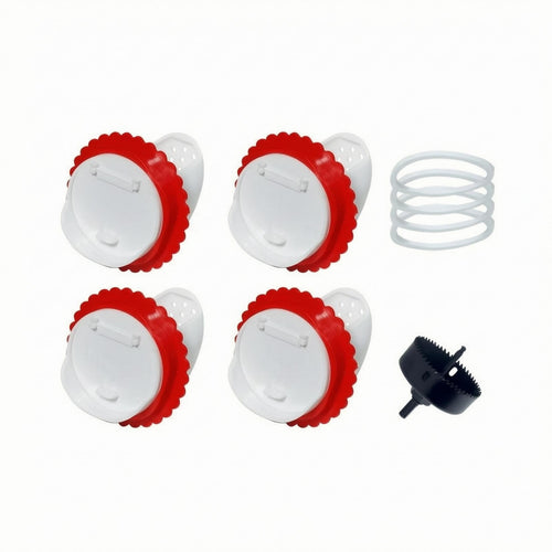 4 Pieces Round Poultry Feeder Spill Resistant Farm Supply Easy to Clean