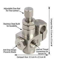 Misting Nozzle Low Pressure, Spray Tip for Dust Suppression, Low Pressure Fine M #variant:Mini Anti-Drip Siphon Round Spray