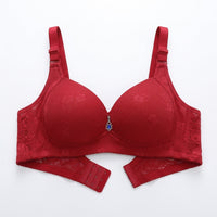 Push Up Bra for Women with No Underwire and Thin Padded Cups, Comfort Support with Wide Back Smoothing and 3/4 Coverage