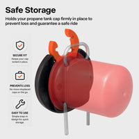 Wall-Mounted RV Propane Tank Cover Storage Rack