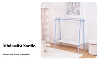 Triangular-Frame Clothes Rack with Shelf Freestanding Clothing Organizer