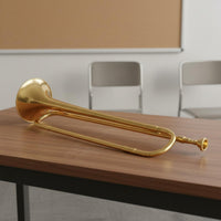 Bugle Playable Gold Bugle Musical Instrument for Drum Corps