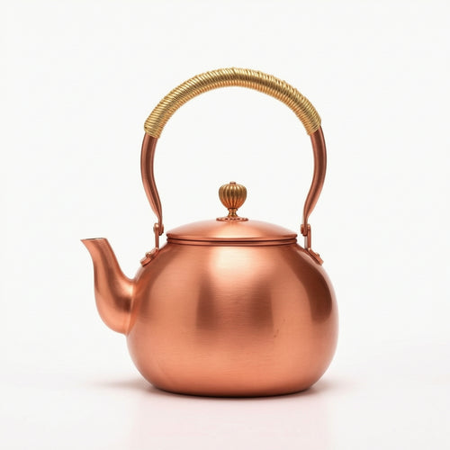 Copper Tea Kettle Elegant Tea Kettle with Lid Coating Teapot for Home