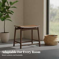 Saddle Seat Stool Chinese Aesthetic Small Bench Minimalist design long-lasting Construction for Homeowners, Home Office, Balcony