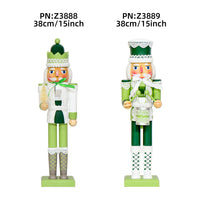 Green Lace Nutcracker Wooden Figure 38cm