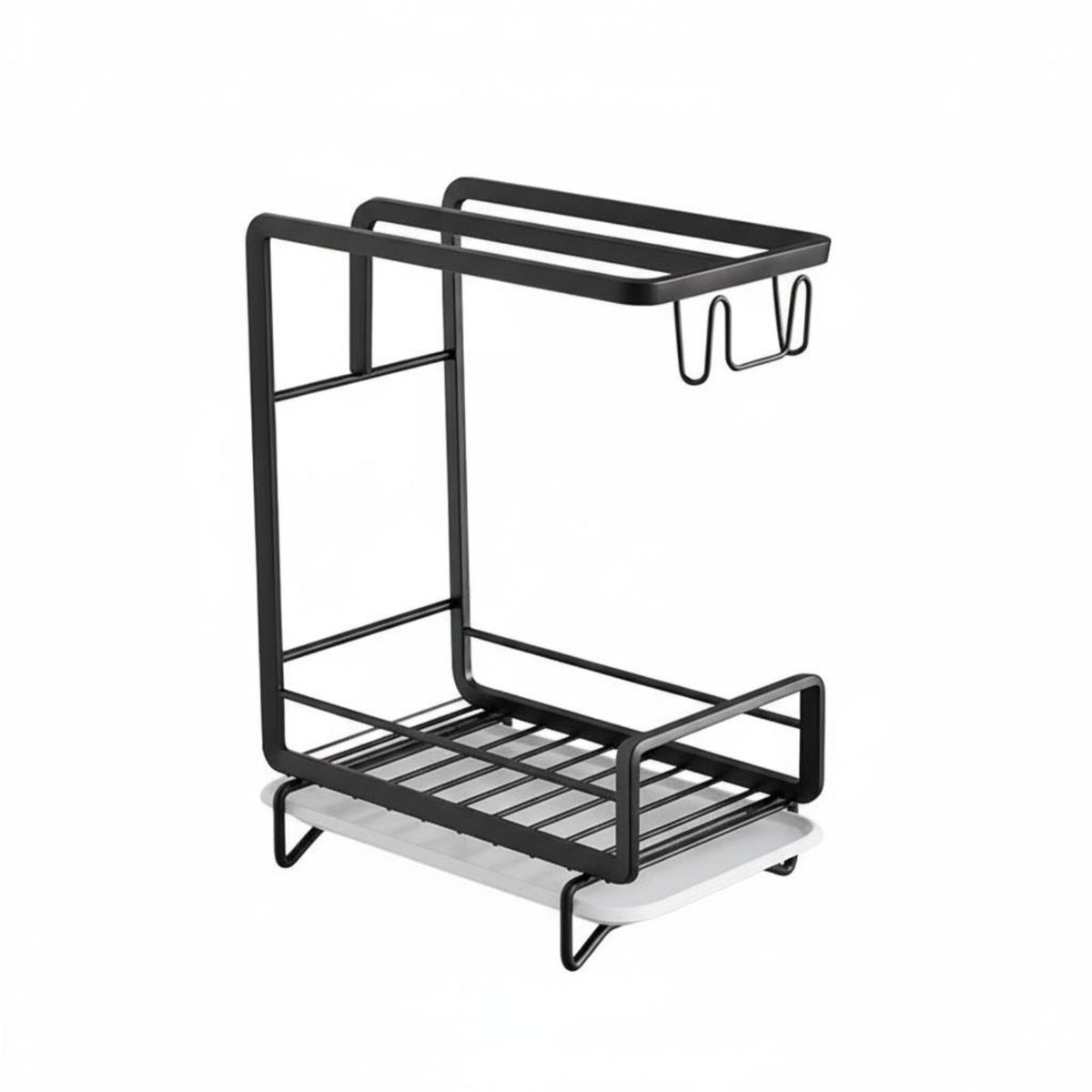 Kitchen Sink Organizer Rack Draining Design Sponge Holder with Dishcloth Rack
