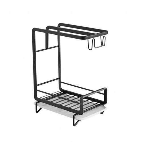 Kitchen Sink Organizer Rack Draining Design Sponge Holder with Dishcloth Rack