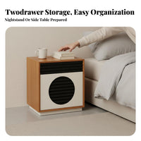 Dual-Level Round Accent Table Modernist Inspired Nightstand Mid-Century Modern Designera Modern Design Minimalist Aesthetic