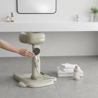 Hands-Liberated Adjustable Baby Bath Stand Multi-Functional Baby Standing Shower Stand Non-Slip Base Infant Upright Shower Aid for Bathroom