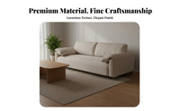 Soft & Comfortable Elephant Ear Armrest Couch High-Resilience Cushion Modern Minimalist Sofa Solid Wood Frame Upholstered Living Room Couch Easy to Clean for Apartment Dwellers, Young Adults, Small Areas, Office, Lounge Area, Bedroom