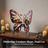 Lepidoptera Display Shelf Cut lepidopteranShaped Surface Mount Three-Dimensional Effect Corner Shelf for Home Decorators, Nature Lovers