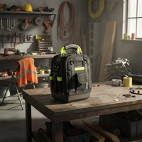 Boxy Tool Backpack Zippered Compartments Multifunction Tool Bag Reinforced