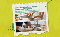 Iron long handle ladle, rustproof