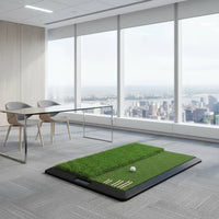 Anti-Slip Rubber Base Golf Hitting Mat Long-Lasting Construction Golf Swing Training Mat Weather Resistant Artificial Grass Practice Pad Shock Absorbent for Beginners, Indoor, Outdoor, Backyard, Home