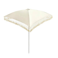 Fringe Market Patio Umbrella Decorative Square Umbrella with Fringe Windproof for Coffee Shops Owners, Beach