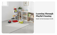 Kids Cleaning Set Realistic Design Toy Cleaning Tools Educational Toy Broom and Mop Set for Girls, Young Children