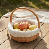 Lined Picnic Basket Lightweight Lined Wicker Basket Sturdy