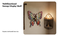 Lepidoptera Display Shelf Cut lepidopteranShaped Surface Mount Three-Dimensional Effect Corner Shelf for Home Decorators, Nature Lovers